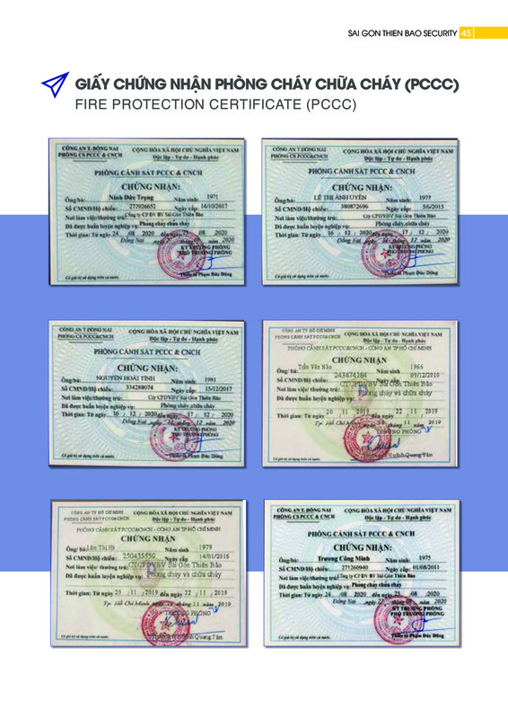 Chứng nhận phòng cháy chữa cháy - Dịch Vụ Bảo Vệ Sài Gòn Thiên Bảo - Công Ty Cổ Phần Dịch Vụ Bảo Vệ Sài Gòn Thiên Bảo